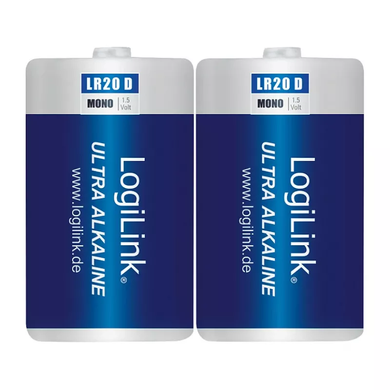 LogiLink Ultra Power alkaliparisto D LR20 2 kpl:n pakkaus blister