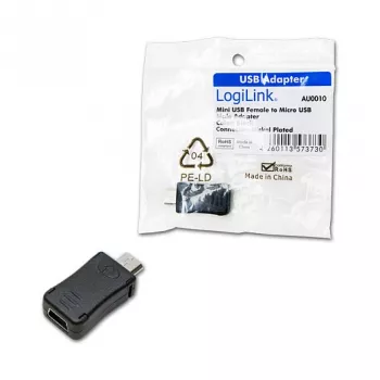 LogiLink USB 2.0 sovitin Micro USB Type-B naaras USB Type-A uros