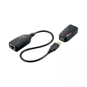 LOGILINK USB 2.0 Cat.5 -jatko, 50 m, pigtail, musta