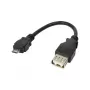 LogiLink AU0030 USB 2.0 OTG -adapterikaapeli, Micro-USB-B-uros USB-A-naaras, 480 Mbit/s, 0,1 m, musta