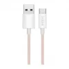 LogiLink USB 2.0 Type-C -kaapeli, A/M - C/M, 480 Mbps, 60W, nailon, pinkki, 0,5 m