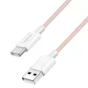 LogiLink CU0324 USB 2.0 Type-C -kaapeli, A/M C/M, 480 Mbps, 60W, nylon, pinkki, 1 m