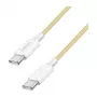 LogiLink USB 2.0 Type-C kaapeli, C/M - C/M, 480 Mbps, 60W, nylon, keltainen, 0,5 m