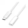 LOGILINK USB 2.0 Type-C jatkokaapeli – USB-C uros naaras, 480 Mbit/s, 100W Power Delivery, valkoinen, 1m