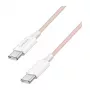 LogiLink USB 2.0 Type-C - Type-C -kaapeli, 1 m, 60W Power Delivery, nylonipunottu, pinkki