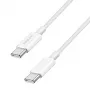 LogiLink CU0340 USB 2.0 USB-C–USB-C-kaapeli, nailon, 60W, valkoinen, 0,5 m