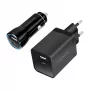 Logilink USB-A/C lataussarja, 15 W, 1x USB-A, 1x USB-C, musta