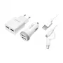 Logilink USB-A laturisetti, 10,5 W / 10 W, 2 porttia, 2x USB-A, valkoinen