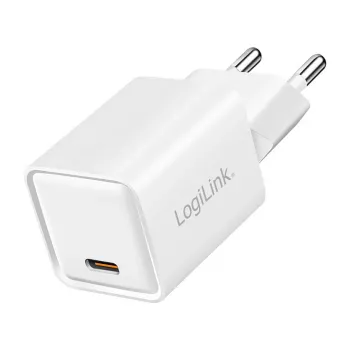 LogiLink USB-C-laturi 20 W GaN, 1 portti, USB Power Delivery, valkoinen