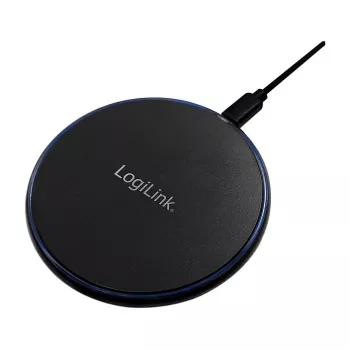 LogiLink langaton pöytäpikalaturi 10 W Qi-latausalusta musta