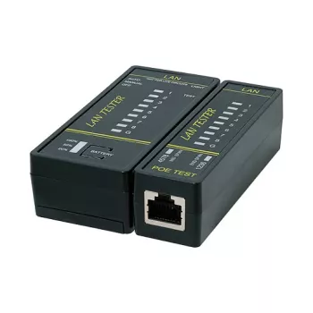 LOGILINK WZ0080 LAN-kaapelitestari & PoE-paikannin magneetilla, taskulamppu, taustavalaistu LCD, 300 m kantama