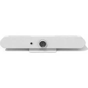 Logitech ConferenceCam Rally Bar Mini White - 4K UHD -videoneuvottelupalkki tekoälyautomaattikehystyksellä, 6 beamforming-mikrofonia, kahden näytön tuki