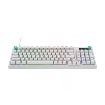 Logitech G316 X 98 Compact -mekaaninen pelinäppäimistö, GX Brown Tactile, LIGHTSYNC RGB, valkoinen, saksalainen asettelu