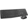 Logitech MK235 langaton näppäimistö- ja hiirisarja, 2,4 GHz RF, QWERTZ-asettelu, musta, USB-vastaanotin – 920-008031