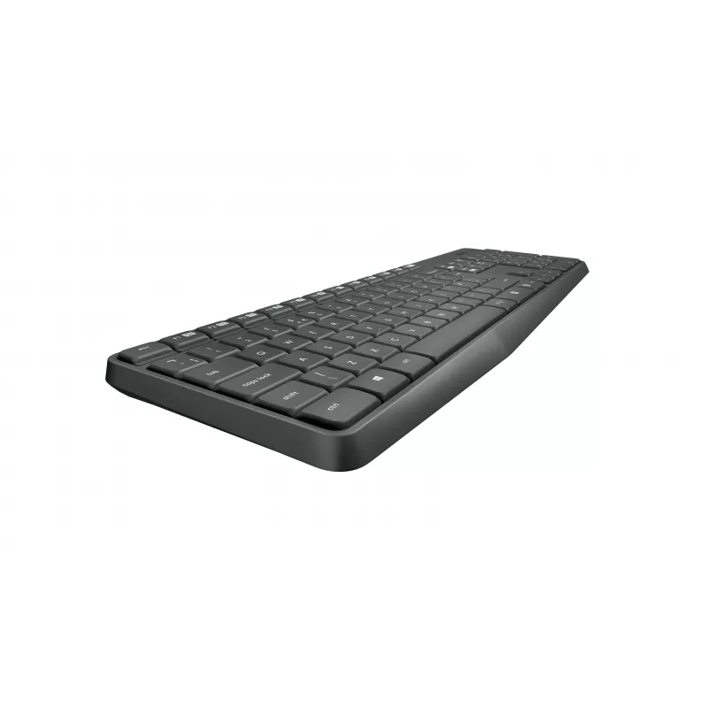 Logitech MK235 langaton näppäimistö- ja hiirisarja, 2,4 GHz RF, QWERTZ-asettelu, musta, USB-vastaanotin – 920-008031