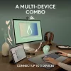 Logitech Pebble 2 Combo Tonal Graphite -langaton näppäimistö- ja hiirisarja, AZERTY ranskalainen asettelu, Bluetooth ja Logi Bolt USB-vastaanotin, hiljaiset klikkaukset, Multi-Device, kierrätysmuovi
