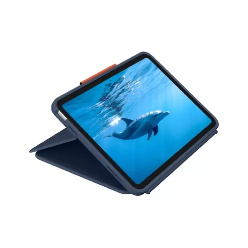 Logitech Rugged Combo 4 näppäimistökotelo iPad 10. sukupolvelle - Classic Blue (ranskalainen AZERTY-asettelu)