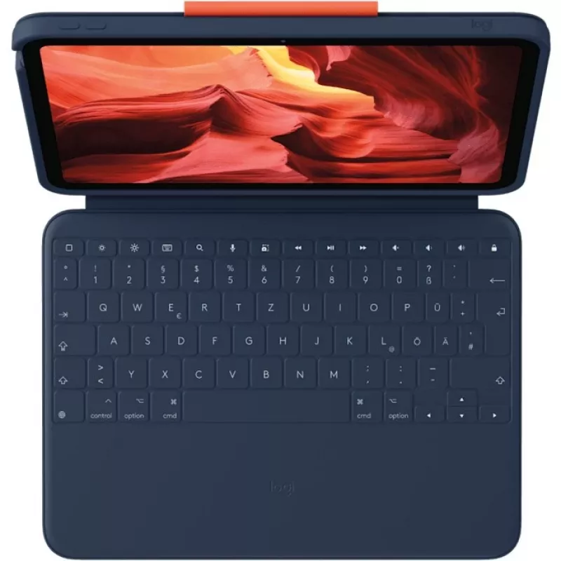 Logitech Rugged Combo 4 näppäimistökotelo iPad 10. sukupolvelle - Classic Blue (ranskalainen AZERTY-asettelu)