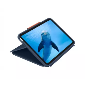 Logitech Rugged Combo 4 Touch näppäimistökotelo trackpadilla Apple iPad 10. sukupolvelle - Classic Blue - Pan Nordic QWERTY