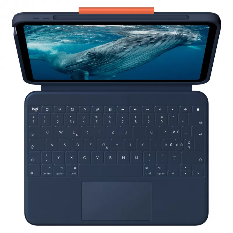 Logitech Rugged Combo 4c Touch Classic Blue (CH) näppäimistökotelo trackpadilla iPad 7/8/9