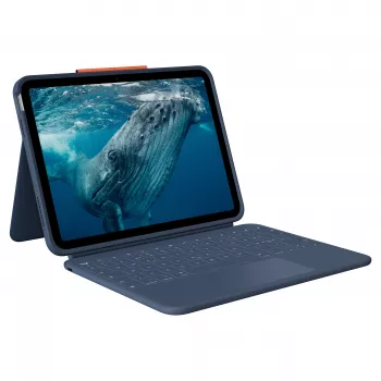 Logitech Rugged Combo 4c Touch Classic Blue (CH) näppäimistökotelo trackpadilla iPad 7/8/9