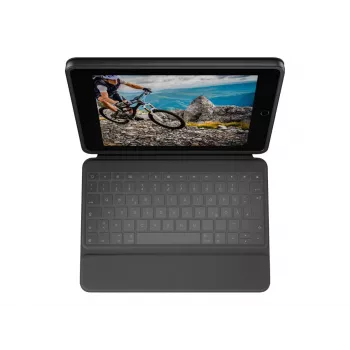 Logitech Rugged Folio Graphite -näppäimistökotelo iPad 7/8/9:lle