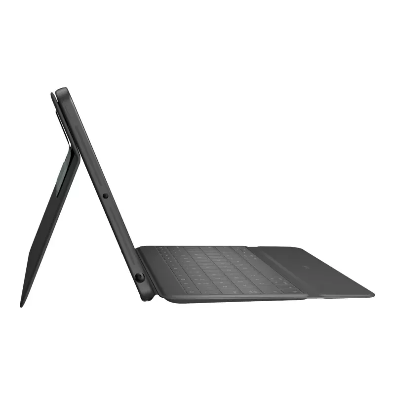 Logitech Rugged Folio -näppäimistö- ja folio-kotelo Apple Smart Connectorilla - AZERTY ranskalainen asettelu - grafiitti - Apple 10,9 tuuman iPadille (10. sukupolvi)