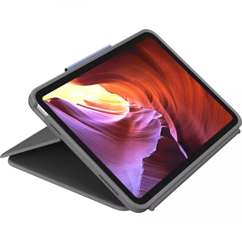 Logitech Rugged Folio US International QWERTY-näppäimistöllä Apple iPad 10. sukupolvelle (A2696) - grafiitti, MIL-STD-810G putoamissuojaus