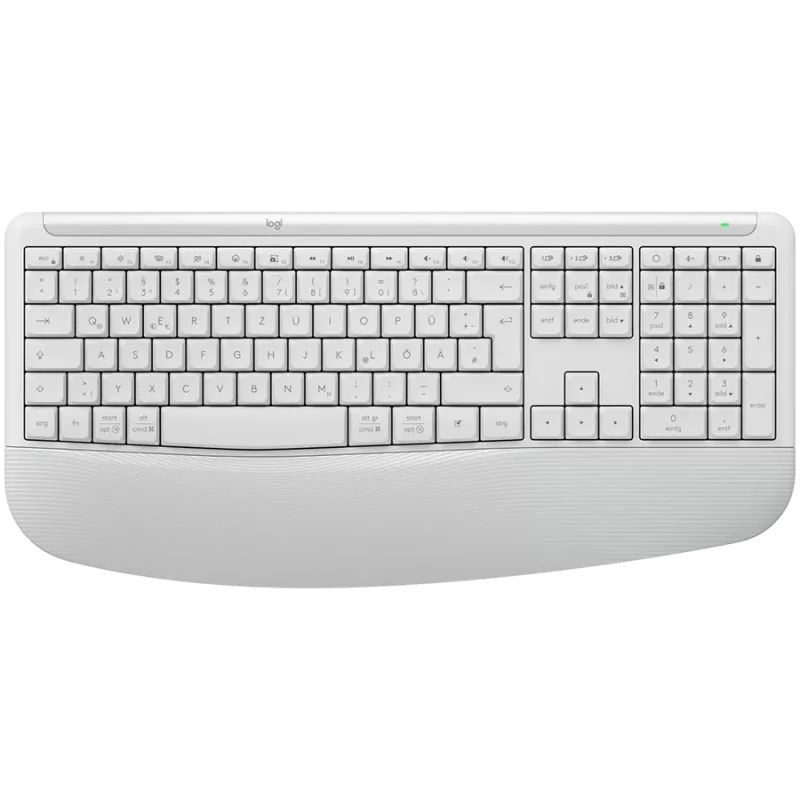 Logitech Signature Comfort Plus MK880 langaton yhdistelmä - off-white - US International - Bluetooth - Logi Bolt
