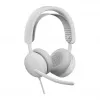 Logitech Zone Wired 2 langallinen on-ear-kuulokemikrofoni, aktiivinen melunvaimennus, melua vaimentavat mikrofonit, 40 mm kaiuttimet, luonnonvalkoinen