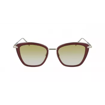 Longchamp LO638S-611 naisten cat-eye-aurinkolasit, havanna-kehys, ruskeat liukuvärjätyt linssit, 52 mm