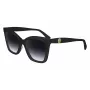 LONGCHAMP LO742S-001 naisten aurinkolasit - musta kehys, harmaat liukuvärjätyt linssit, 54 mm