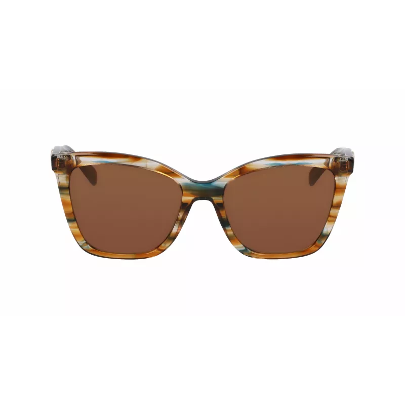 LONGCHAMP LO742S-N-211 naisten kulmikkaat asetaatti-aurinkolasit havannanruskea gradient 54 mm