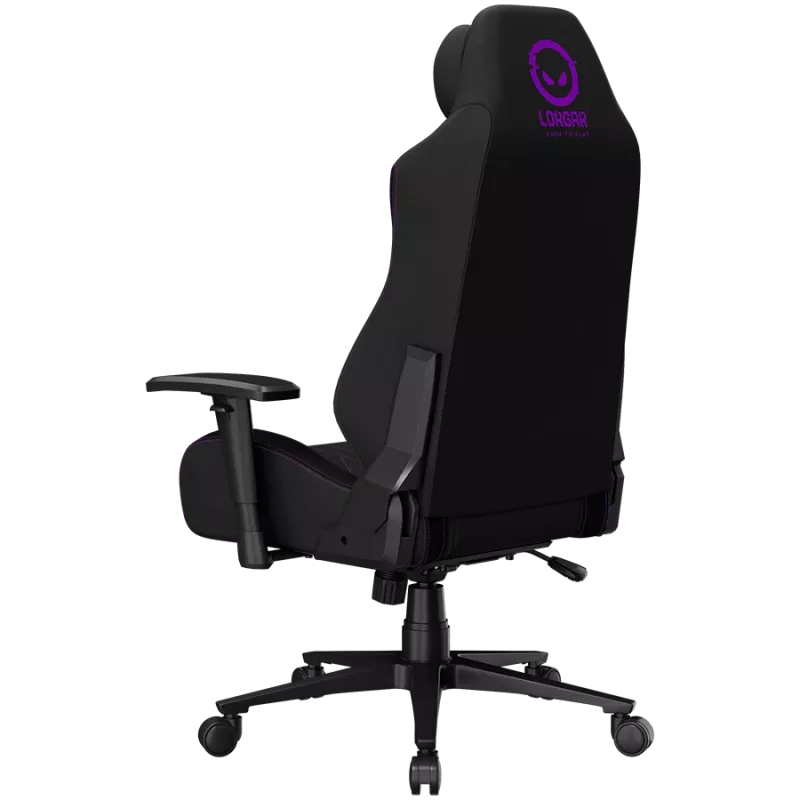 LORGAR CHA41 ergonominen pelituoli Advanced, Premium Anti-Stain -kangas, musta/violetti