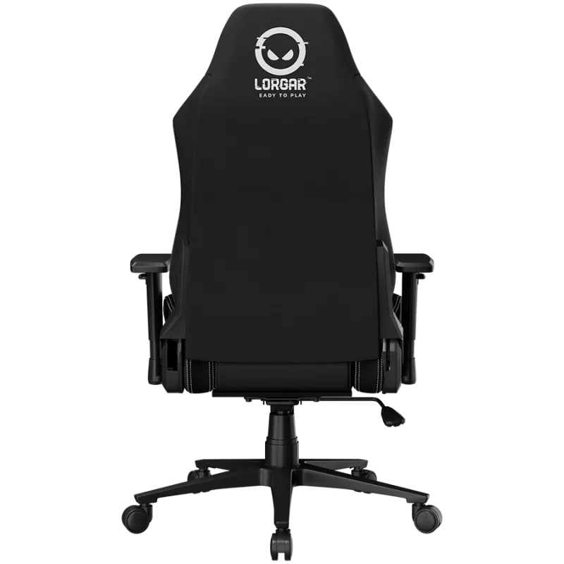 LORGAR CHA41 ergonominen pelituoli Advanced, Premium Anti-Stain -kangas, musta/valkoinen