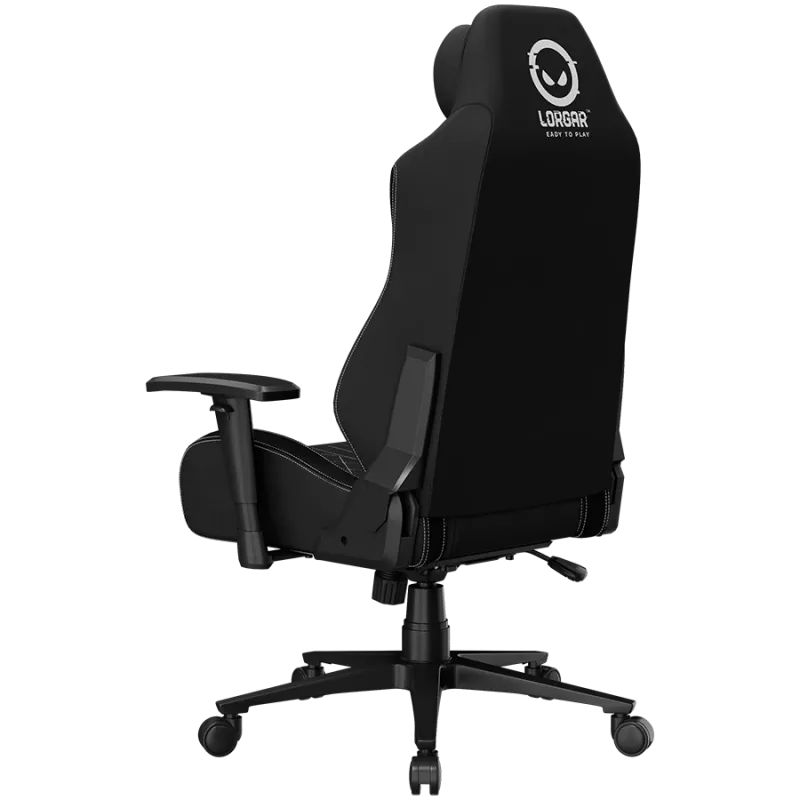 LORGAR CHA41 ergonominen pelituoli Advanced, Premium Anti-Stain -kangas, musta/valkoinen