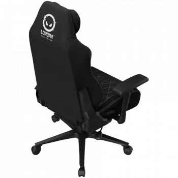 LORGAR CHA41 ergonominen pelituoli Advanced, Premium Anti-Stain -kangas, musta/valkoinen