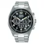 Lorus miesten kvartsikronografi kello RT303KX9 - 43 mm ruostumaton teräs, musta kellotaulu