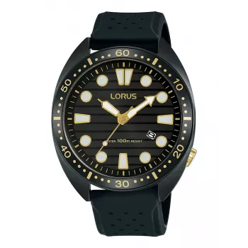 Lorus miesten kvartsikello RH927LX9 42 mm ruostumaton teräs musta kellotaulu