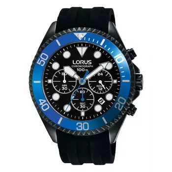 Lorus RT323GX9 miesten kvartsikello 45 mm ruostumaton teräs musta kellotaulu ranneke
