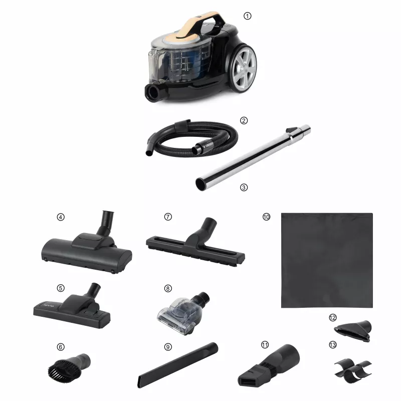 Lovio LVCVC003 VacuuFlex L Plus pussiton pölynimuri, 899 W, HEPA H13, 3 l