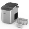 Lovio LVIM001SL Crystal Ice Home -jääpalakone – 12 kg/24h, 2,2L vesisäiliö, hopea/musta