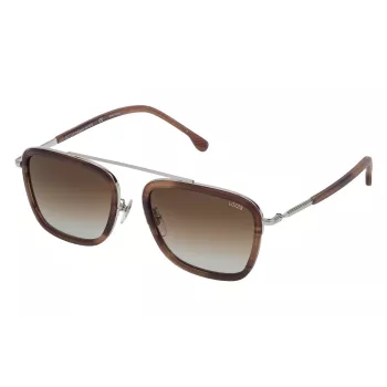 LOZZA SL2291M-579Y miesten suorakaiteen muotoiset asetaatti-aurinkolasit Havana 54 mm