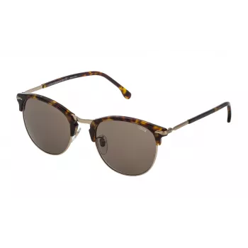 LOZZA SL2293M5208FT unisex-aurinkolasit, havanna-asetaattikehys, harmaat liukuväri linssit, 52/21/140 mm
