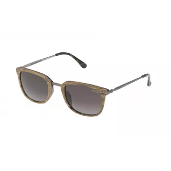 LOZZA SL4028M520ANB unisex-suorakaide-aurinkolasit - musta asetaattikehys, harmaat polykarbonaattilinssit, UV400-suoja