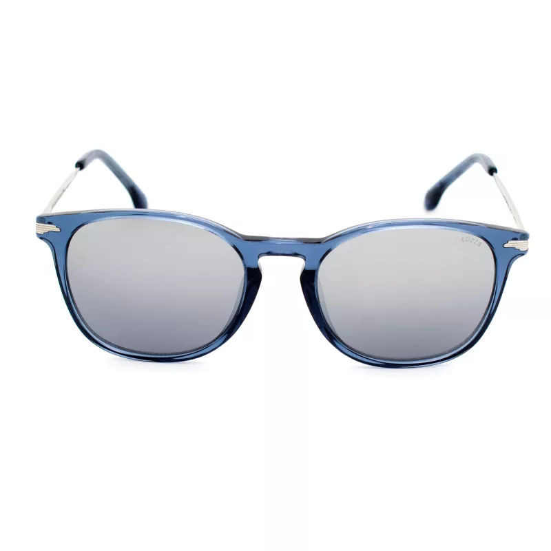 LOZZA SL4159M-955X unisex-suorakaiteen muotoiset aurinkolasit musta harmaa sävytetty 52 mm