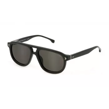 LOZZA SL4330-550D80 unisex-aurinkolasit - havanna-asetaattikehys, ruskeat gradient-polykarbonaattilinssit, 55/18/145 mm
