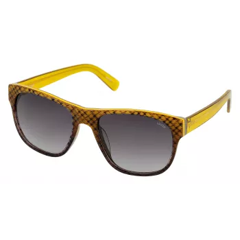 LOZZA unisex SL4000M5507V8 aurinkolasit - musta asetaattikehys, harmaat liukuvärjätyt linssit, 55/19/140 mm