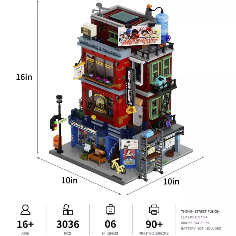 Lumibricks Boxclub LED-valosarja LEGO 10274 Haunted House -sarjaan