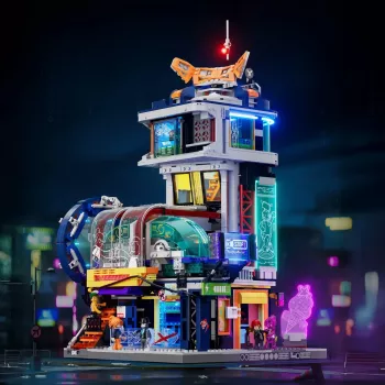 LUMIBRICKS Funwhole Medieval Watchtower rakennuspalikkasarja LED-valaistuksella (1368 osaa)
